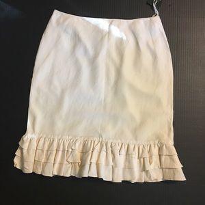 NWT Ralph Lauren ivory linen skirt sz 14